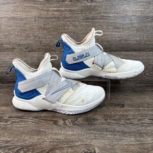 Nike LeBron Soldier 12 SFG Shoes Men's 12 White Blue Basketball AO2609-101